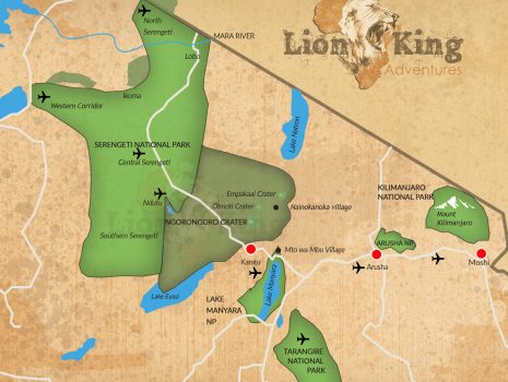 Tanzania-northern-Circuit-Safari-Map